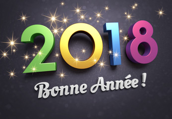 Poster - Carte de voeux 2018. Bonne année !