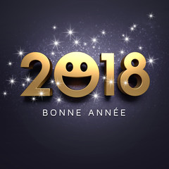 Wall Mural - Carte de voeux 2018. Bonne année !