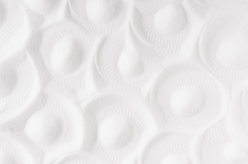 Poster - White abstract grainy soft background with rippled circles  pattern.
