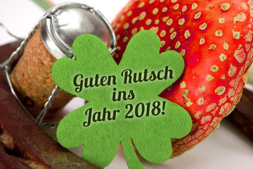 Wall Mural - Guten Rutsch ins Jahr 2018