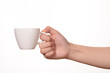 © 우석 KIM - 흰색배경에 컵을 든 손