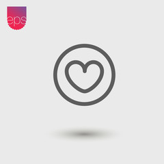 Poster - Heart Simple Vector Icon. Vector Emblem. Vector Pictogram Clipart