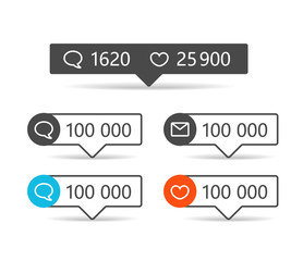 Aufkleber - Different web informers. Frames with icons and digits