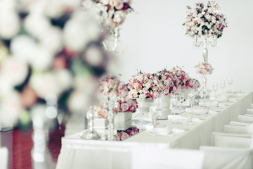 Wall Mural - Beautiful wedding table arrangement