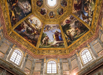 interiors of Medici chapel, Florence, Italy