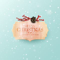 Wall Mural - christmas greeting card
