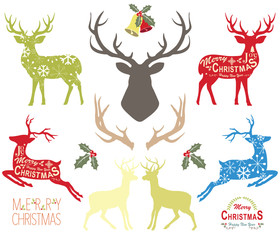 Wall Mural - Christmas Reindeer Elements