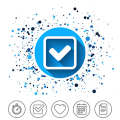 Aufkleber - check mark sign icon. yes square symbol.