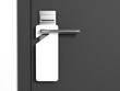Blank sign on the modern handle of door. 3d rendering