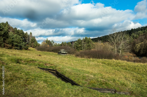 Poster world war II tanks on a field as a battle monument