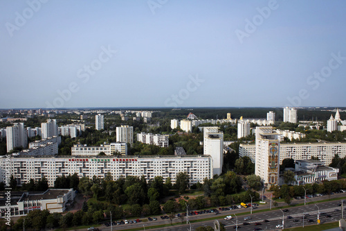 Fotografie, Obraz Вид на жилые районы Минска с Национальной библиотеки, Беларусь