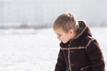 Poster - Winter portrait of boy