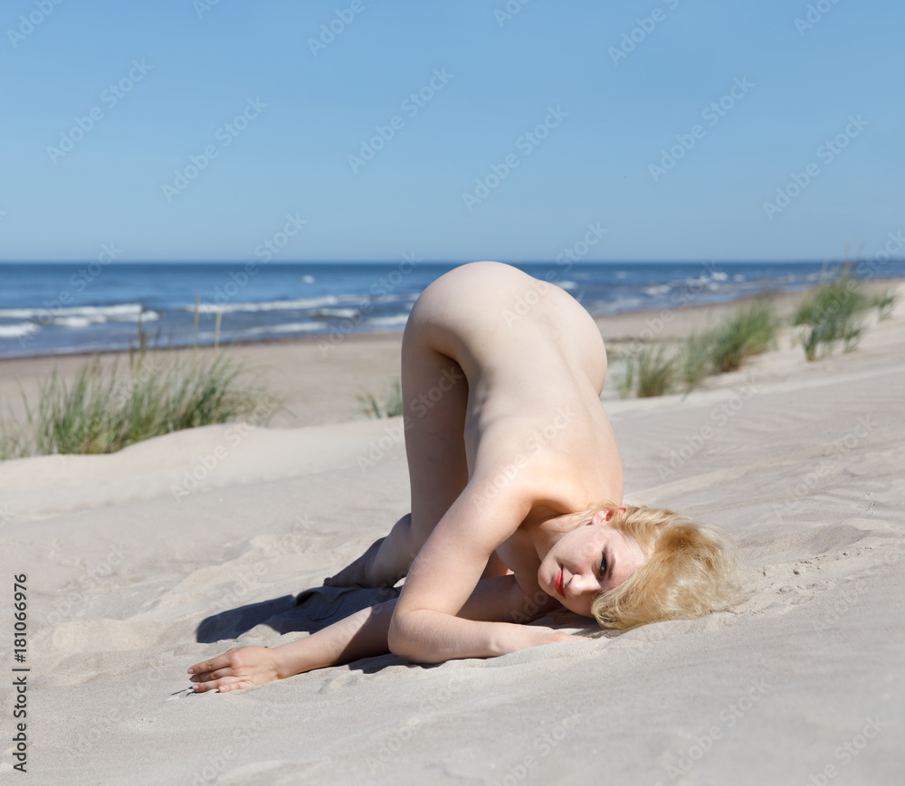 naturist  nudist girl Beautiful nude girl enjoying nature Stock Photo | Adobe Stock