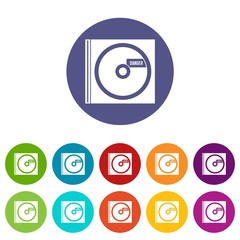 Poster - CD with danger lettering set icons