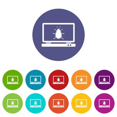 Poster - Laptop set icons