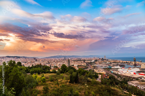 Fotografía Panoramic view of Barcelona