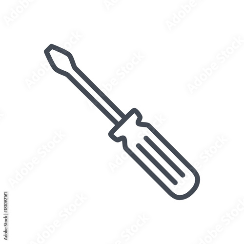 Cuadros en Lienzo Renovation service line icon screwdriver