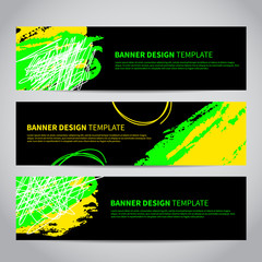 Wall Mural - banner covers with abstract hand drawn pattern