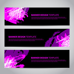 Wall Mural - banner covers with abstract hand drawn pattern