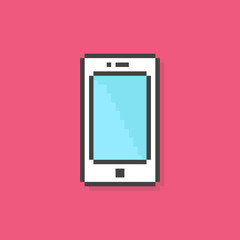 pixel art phone simple icon