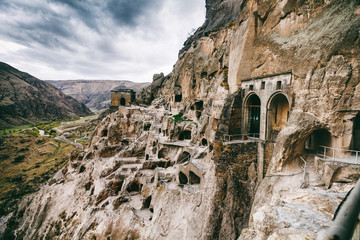 Wall Mural - Church and chapel in Vardzia cave city-monastery in the Erusheti Mountain, Georgia