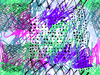 Wall Mural - seamless vintage pattern retro 80s or 90s fashion style abstract vector background. retro memphis de