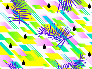 Wall Mural - seamless geometric pattern in retro 80s 90s style. doodle geometric shapes. abstract vector retro me