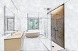 © pbombaert - Partial sketch of a Tiled bathroom