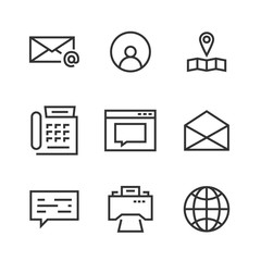 Poster - 9 Contact Line Icons