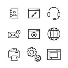 Poster - 9 Contact Line Icons