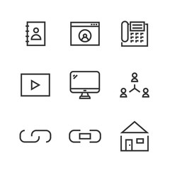 Poster - 9 Contact Line Icons