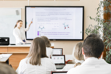 High school student in the classroom