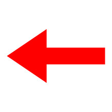 Icon Red Arrow Direction On A White Background