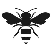 Silhouette Honey Bee Icon