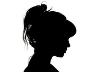 Silhouette Of Beautiful Profile Of Female Head Concept Beauty And Fashion