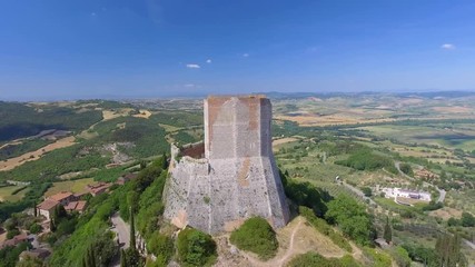 Poster - Aerial view of medieval skyline