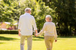 © Syda Productions - happy senior couple walking at summer park