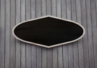 Poster - Blackboard sign on wood