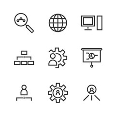 Poster - 9 seo line icons