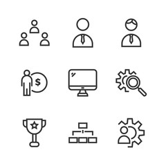 Poster - 9 seo line icons