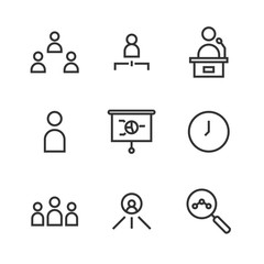 Poster - 9 seo line icons
