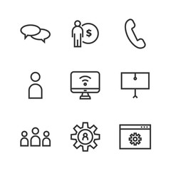 Poster - 9 seo line icons