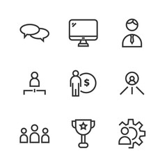 Poster - 9 seo line icons