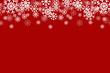 © kayteedesign - Red Snowflake Horizontal Repeating Vector Background 1