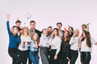 © BestForYou - Corporative. Group of people colleagues fun and smile.