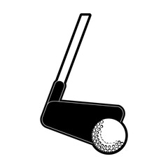 Sticker - Club and ball golf sport icon vector illustration graphic design