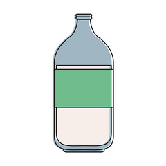 Canvas Print - Milk glass bottle icon vector illustration graphic design