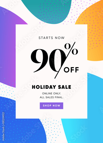 Holiday Sale Banner 90 Off Special Offer Ad Discount Promotion Vector Banner Price Discount Offer Modern Sale Promo Flyer Or Poster Template Stock Vector Adobe Stock Holiday Sale Banner 90 Off Special Offer Ad Discount Promotion Vector Banner Price Discount Offer Modern Sale Promo Flyer Or Poster Template Stock Vector Adobe Stock