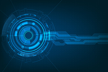 Poster - abstract futuristic circuit board, illustration high computer digital technology concept, vector bac
