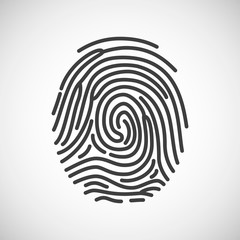 Poster - Fingerprint icon. fingerprint isolated on white background. Vector illustration